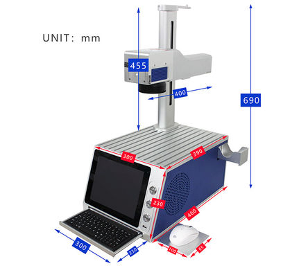 Desktop 110V 60W 3D Laser Engraving Machine For Plastic Long Life Span