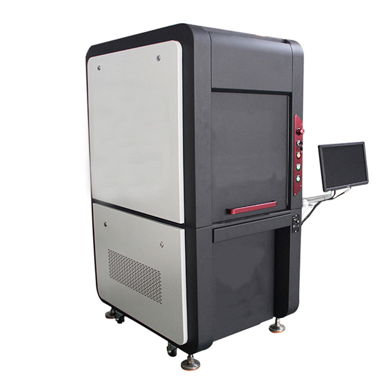 100W Laser Fiber Marking Machine , 7m/S Desktop Laser Marker