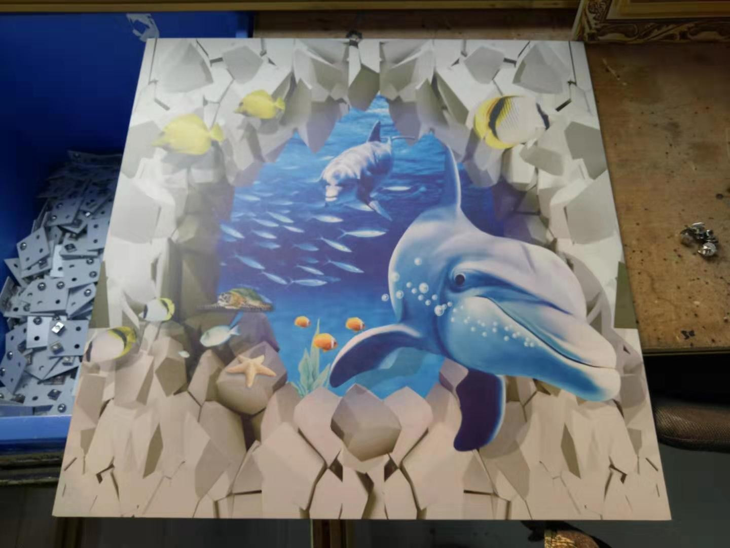 3D vertical wall printer / landscape wall coating digital varnish inkjet printer